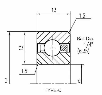 Groove Ball Bearing(13mm)
