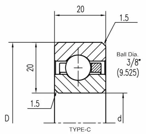 Groove Ball Bearing(20mm)